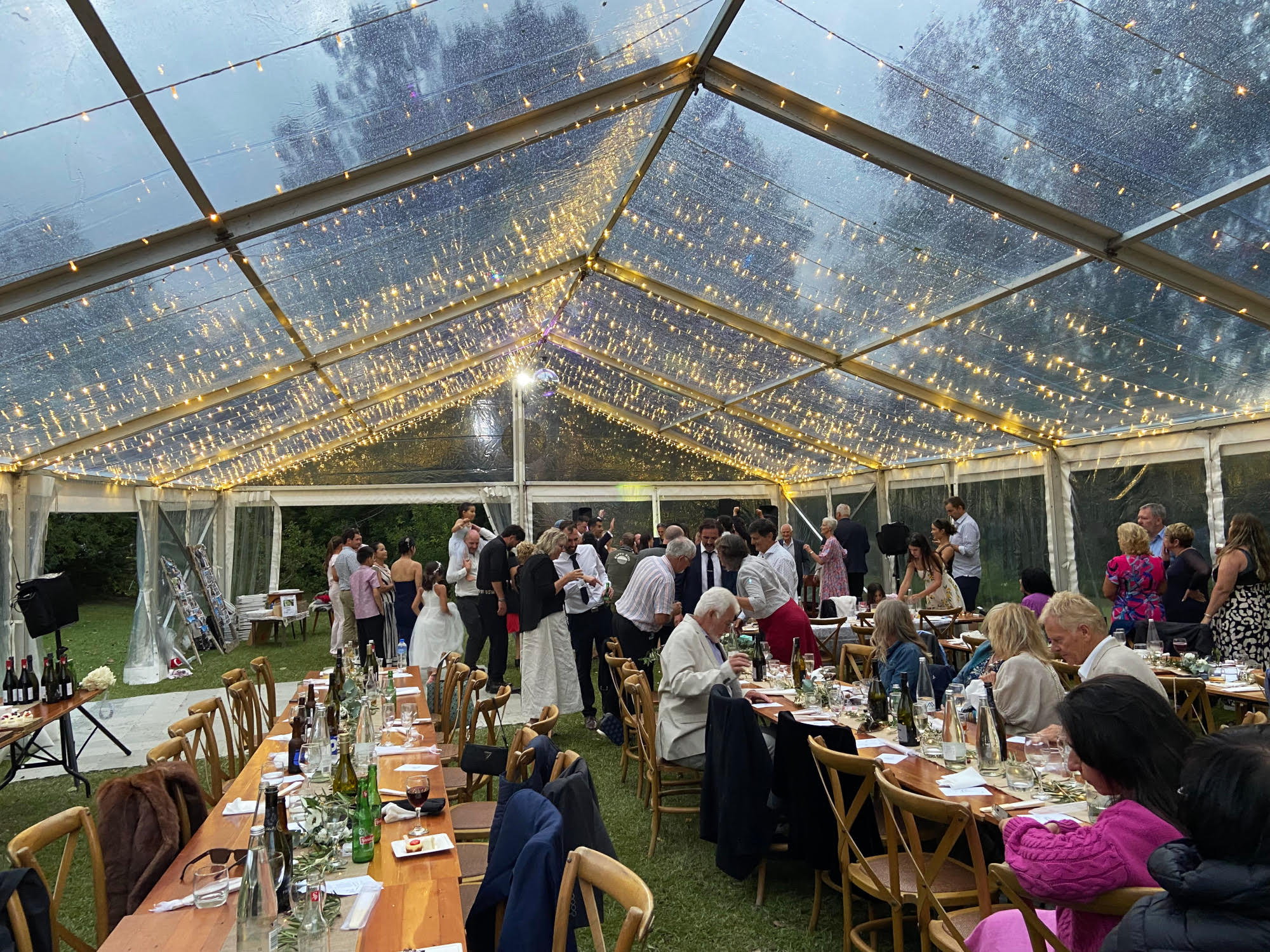 A Marquee Hire for a Country Wedding after Rainy Weather