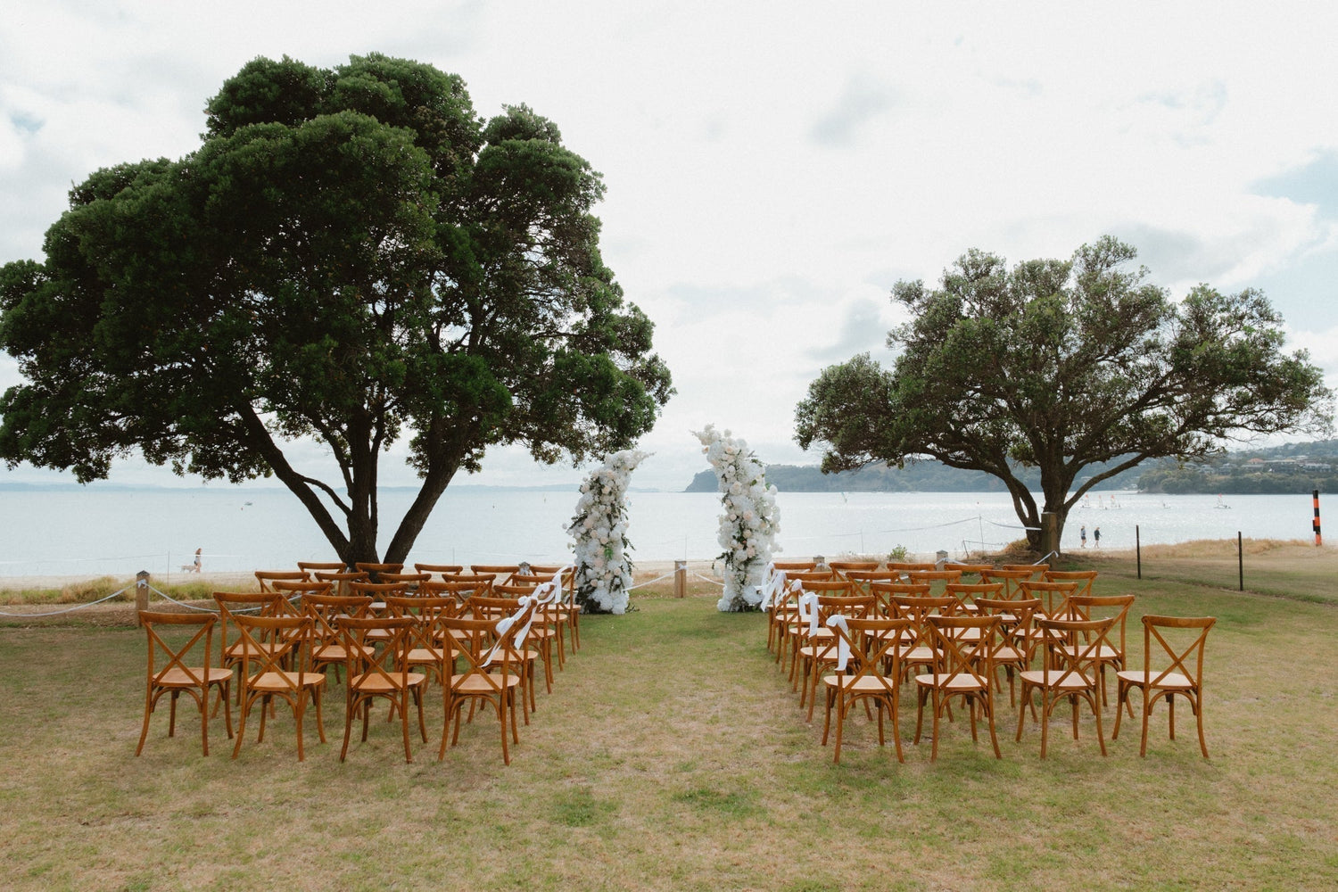 Backyard beach wedding