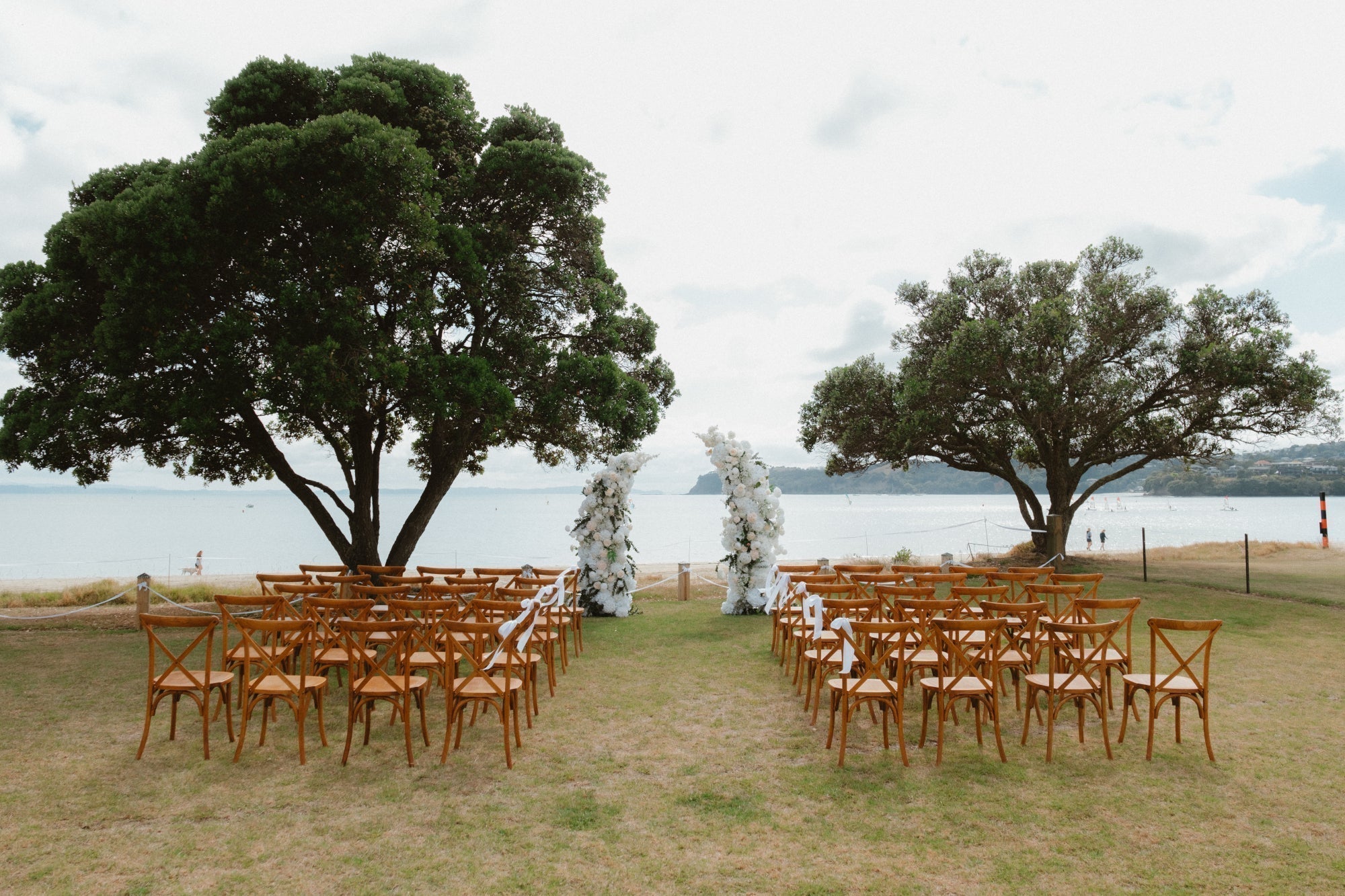 Backyard beach wedding