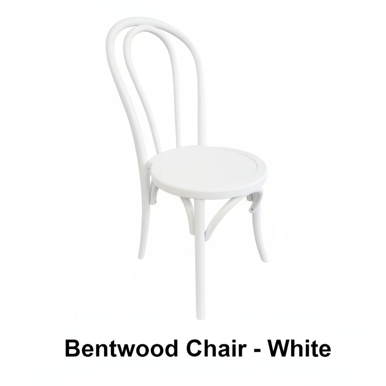 A bentwood dining chair in a light natural wood finish, shown from a three-quarter angle on a white background with the text &