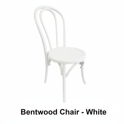 A bentwood dining chair in a light natural wood finish, shown from a three-quarter angle on a white background with the text &